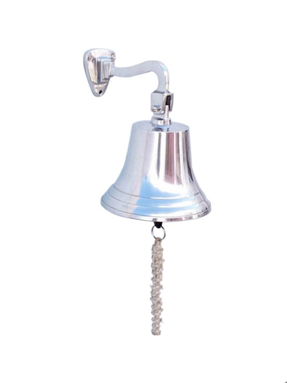 Chrome Hanging Ship's Bell 11""