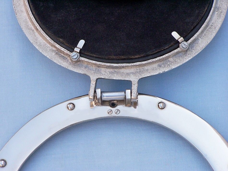 Chrome Decorative Ship Porthole Clock 12""