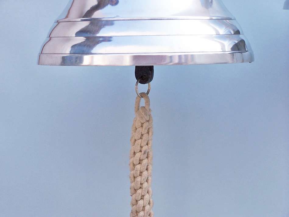 Chrome Hanging Ship's Bell 9""