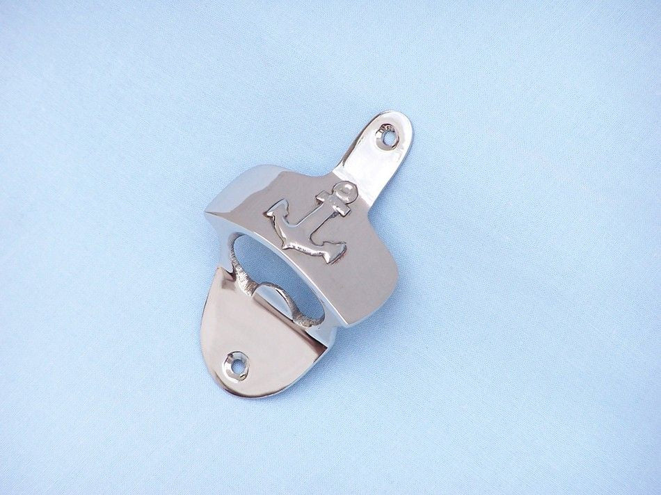Chrome Wall Mounted Anchor Bottle Opener 3""