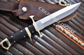 Classic Handmade Knife with Brass Guard and Ebony Handle - PhishStones Products