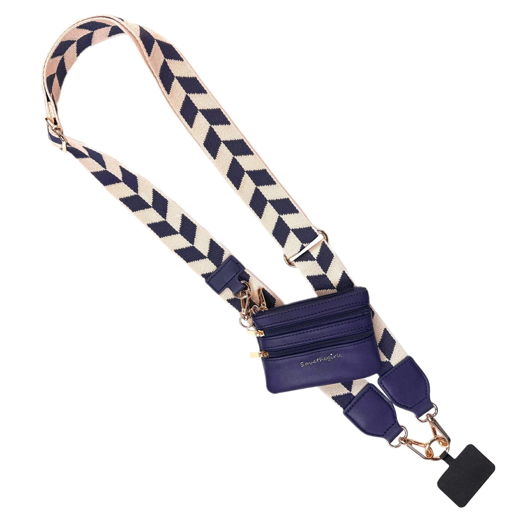 Clip & Go Strap w/Zippered Pouch Chevron - PhishStones Products