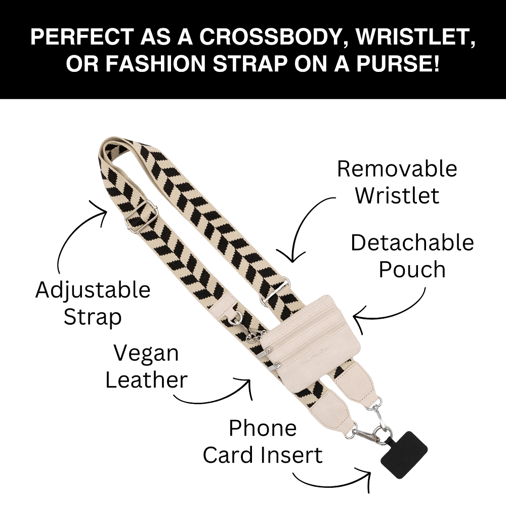 Clip & Go Strap w/Zippered Pouch Chevron - PhishStones Products