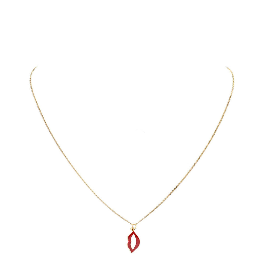 Cocktail Lipstick Heart Pearl Interchangeable Necklace