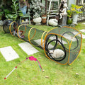 Collapsible Cat Play Tunnel + Cube with Three Ways for Indoor and Outdoor, Cat Enclosure, Tunnel and Tent Connection - PhishStones Products
