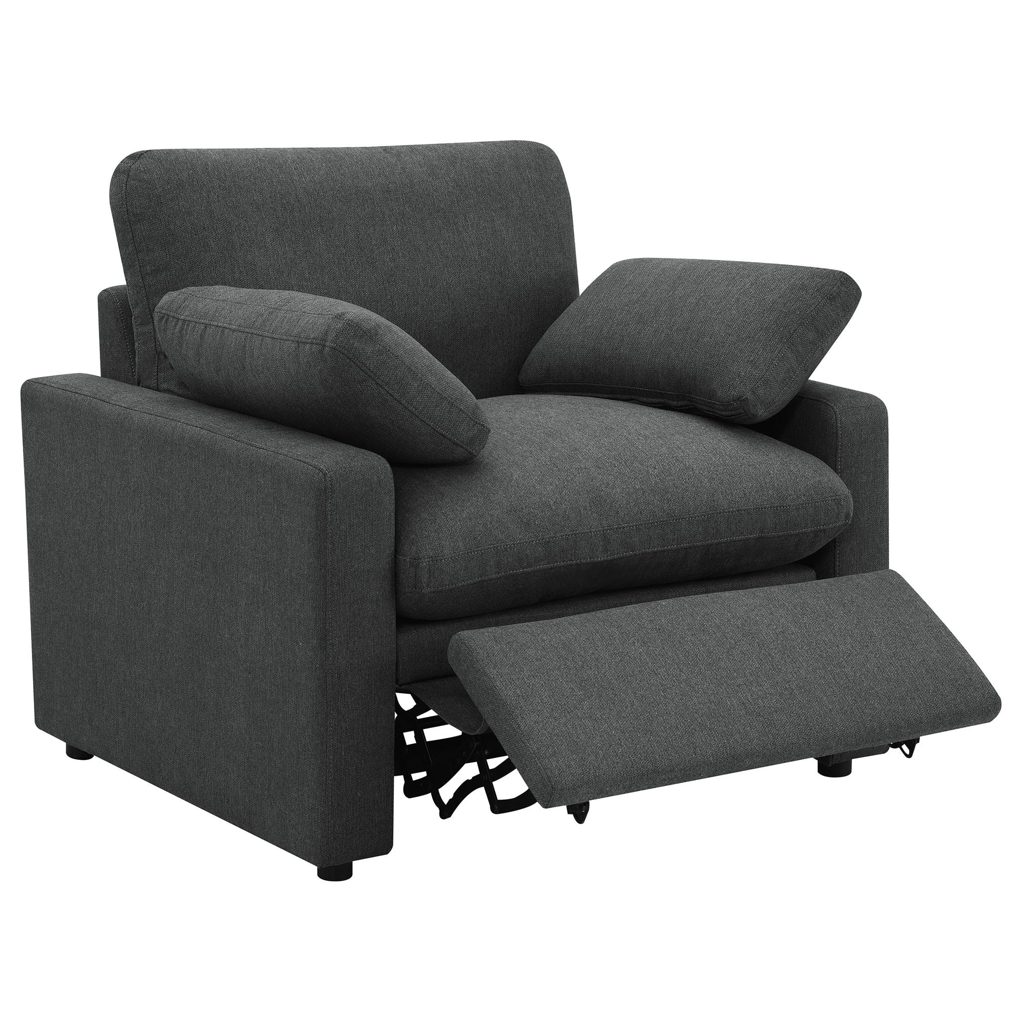 Collins Upholstered Power Recliner Chair Dark Grey - PhishStones Products