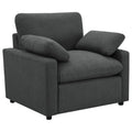 Collins Upholstered Power Recliner Chair Dark Grey - PhishStones Products