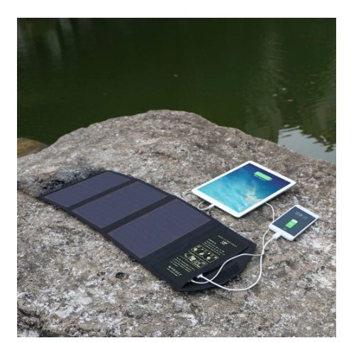 Compatible with Apple, ALLPOWERS 5V21W Portable Phone Charger Solar Charge Dual USB Output Mobile Phone Charger for iPhone Samsung Smartphone - PhishStones Products