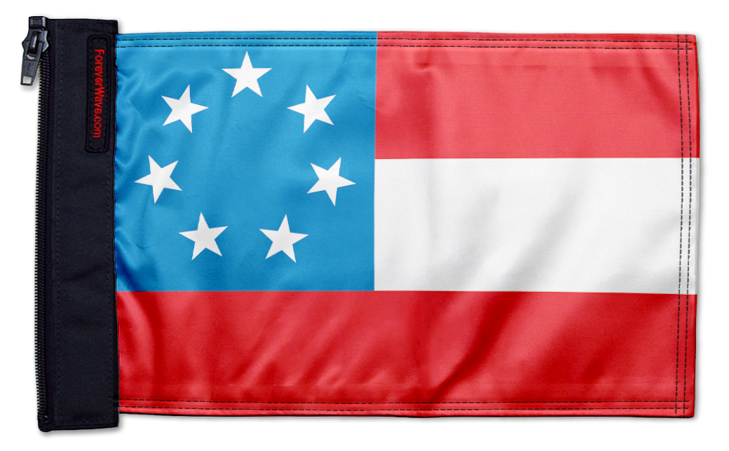 1st Confederate 7 Star 12"x18" Forever Wave Flag for Jeep Wrangler TJ 1996-2006