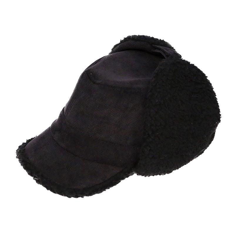 Corduroy Aviator Sherpa Lining Cap