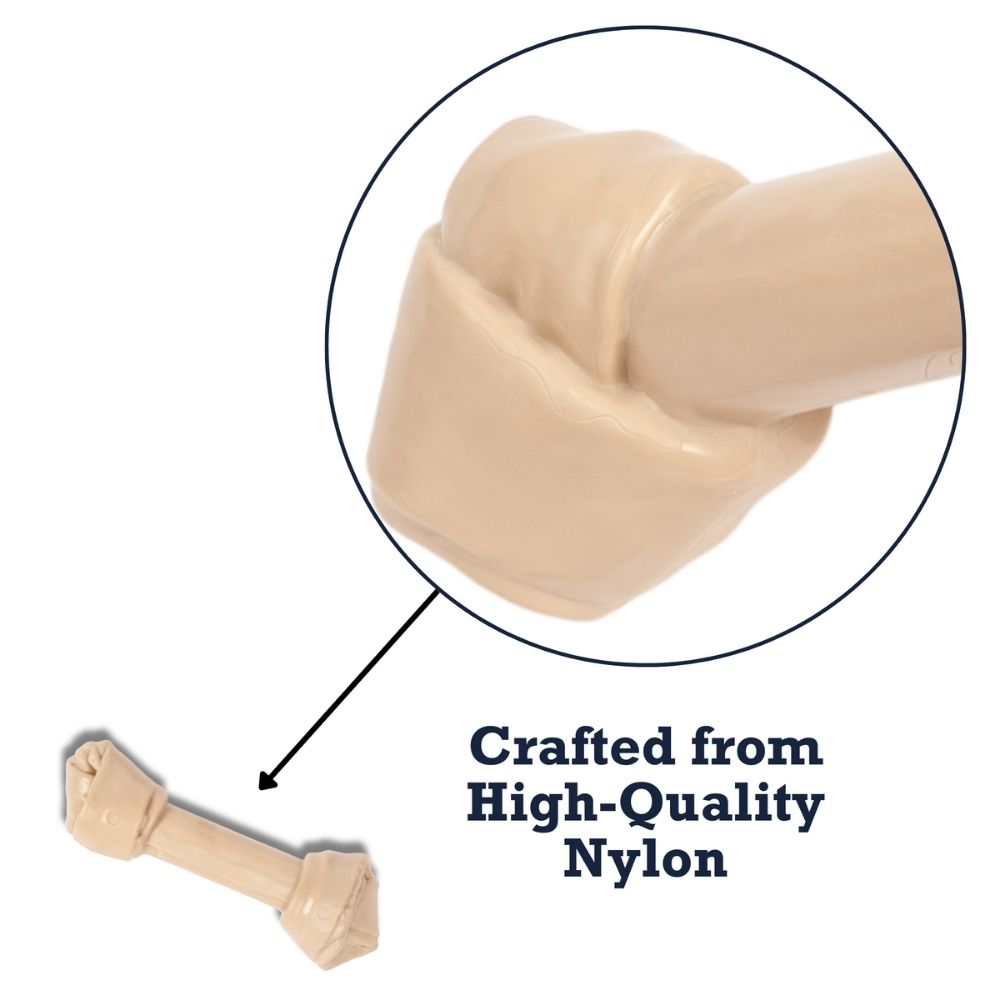 Country Living Nylon Bone Dog Chew Toy – Durable Rawhide-Shaped
