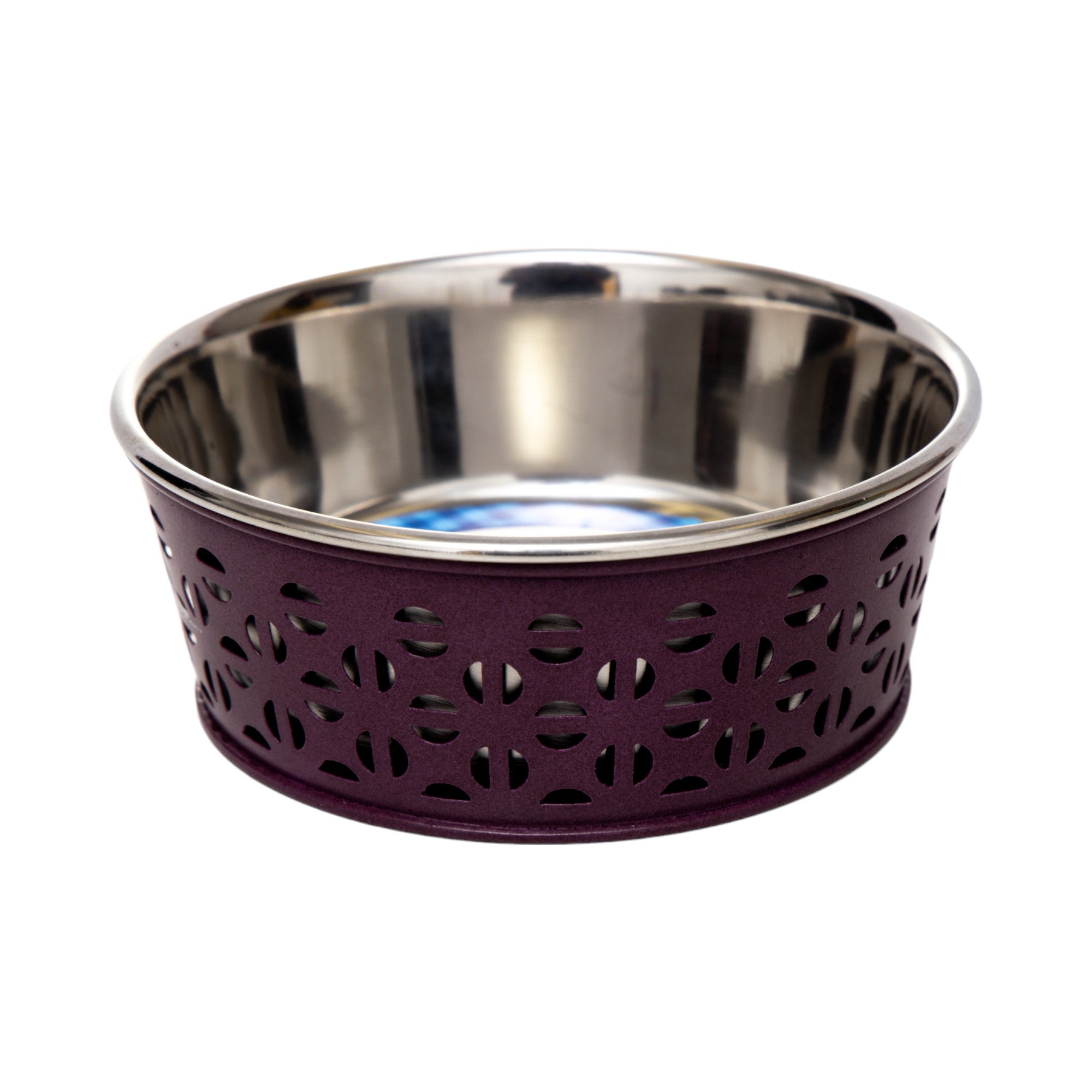 Country Living Set of 2 Stainless Steel Dog Bowls – Farmhouse Style, Ideal for Small to Medium Dogs
