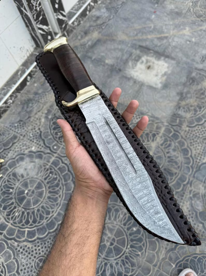 Crocodile Dundee Outback Inspired Knife - Premium Damascus Blade - PhishStones Products