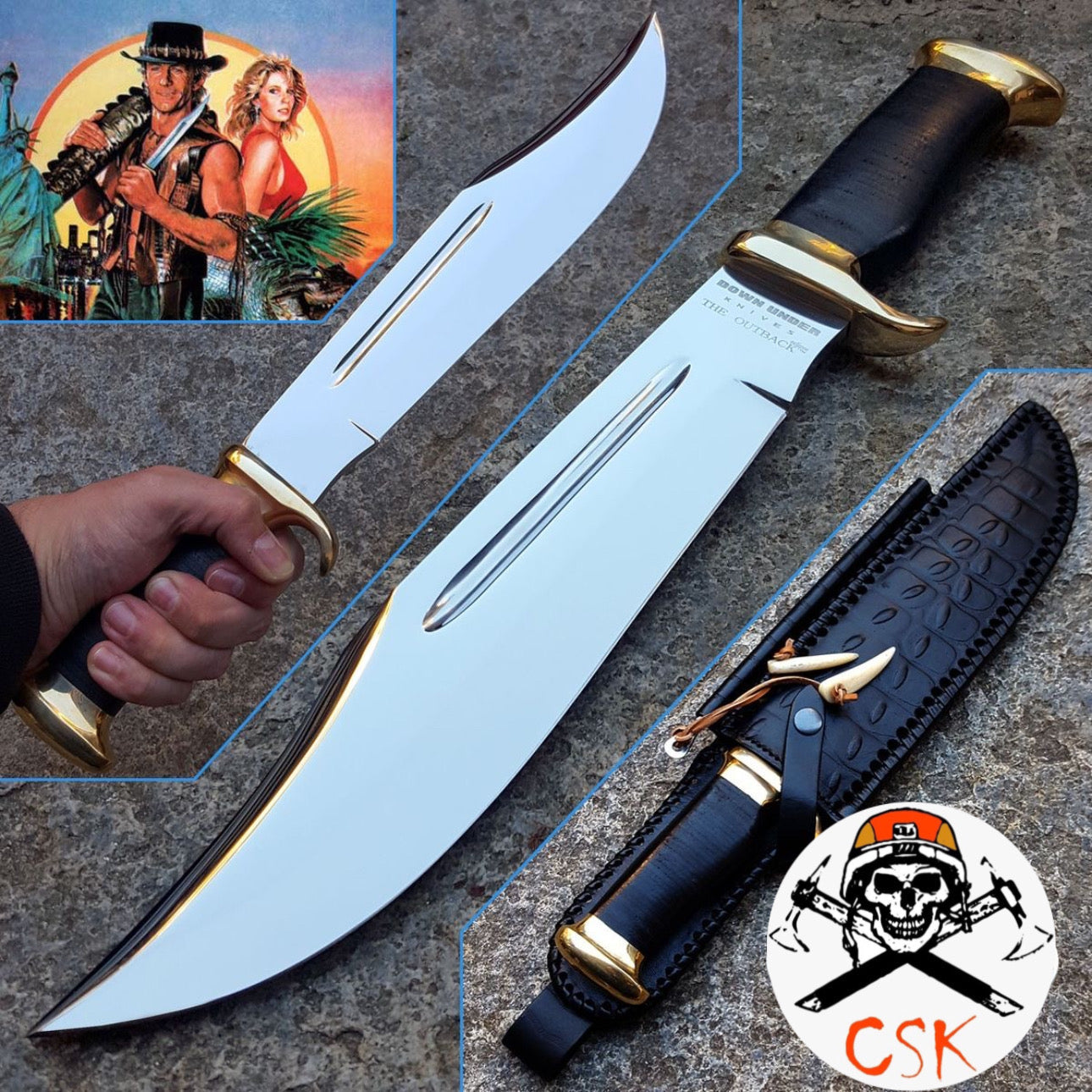 Crocodile Dundee Outback Inspired Knife - Premium Polished Blade - PhishStones Products