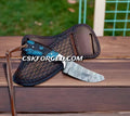CROSS DRAW SHEATH WITH DAMASCUS KNIFE & RESIN HANDLE - PhishStones Products