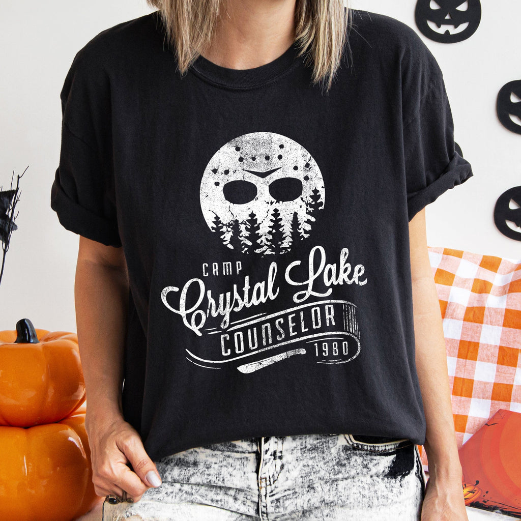 Camp Crystal Lake Counselor Retro Halloween Vintage Limited Edition Comfort Colors Tee