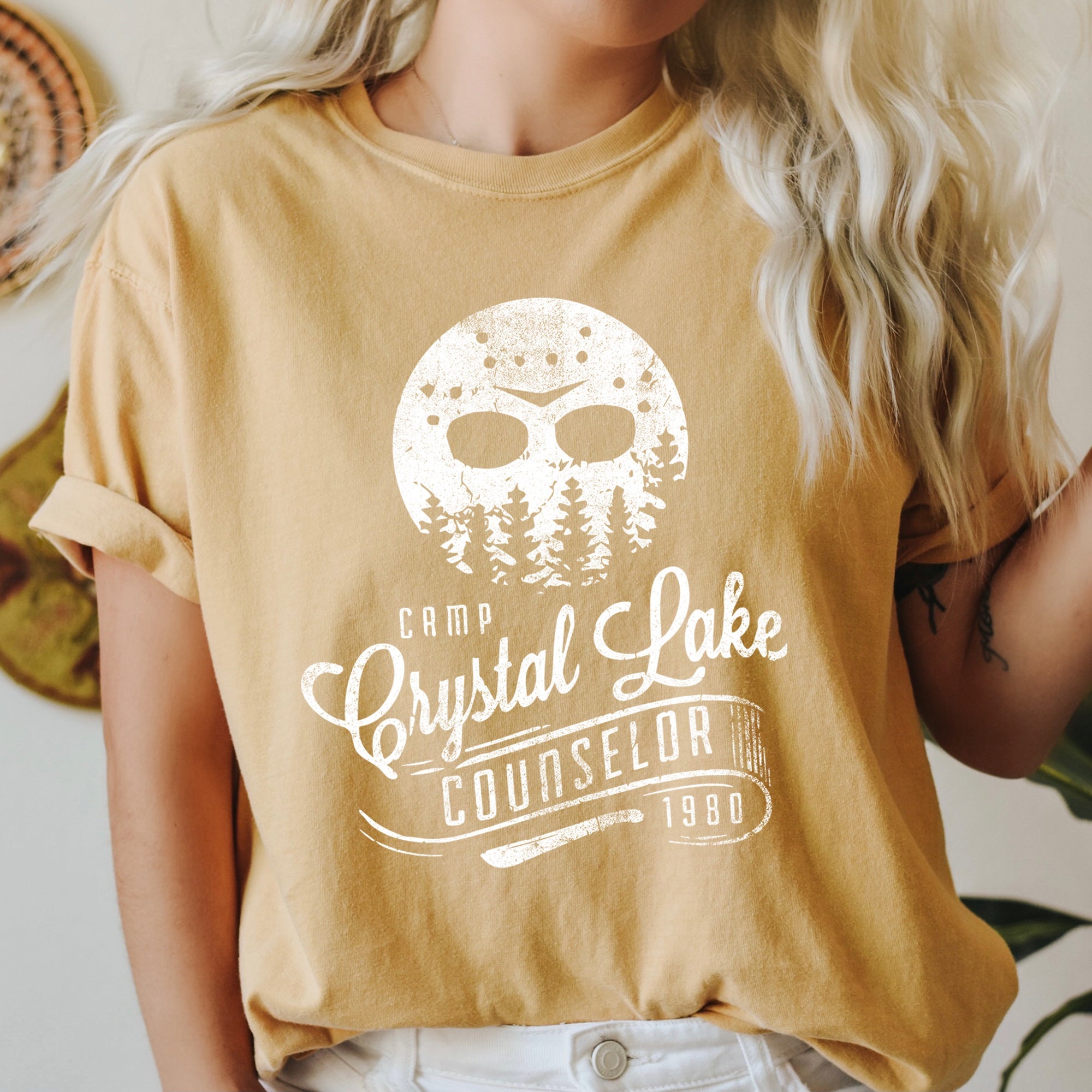 Camp Crystal Lake Counselor Retro Halloween Vintage Limited Edition Comfort Colors Tee