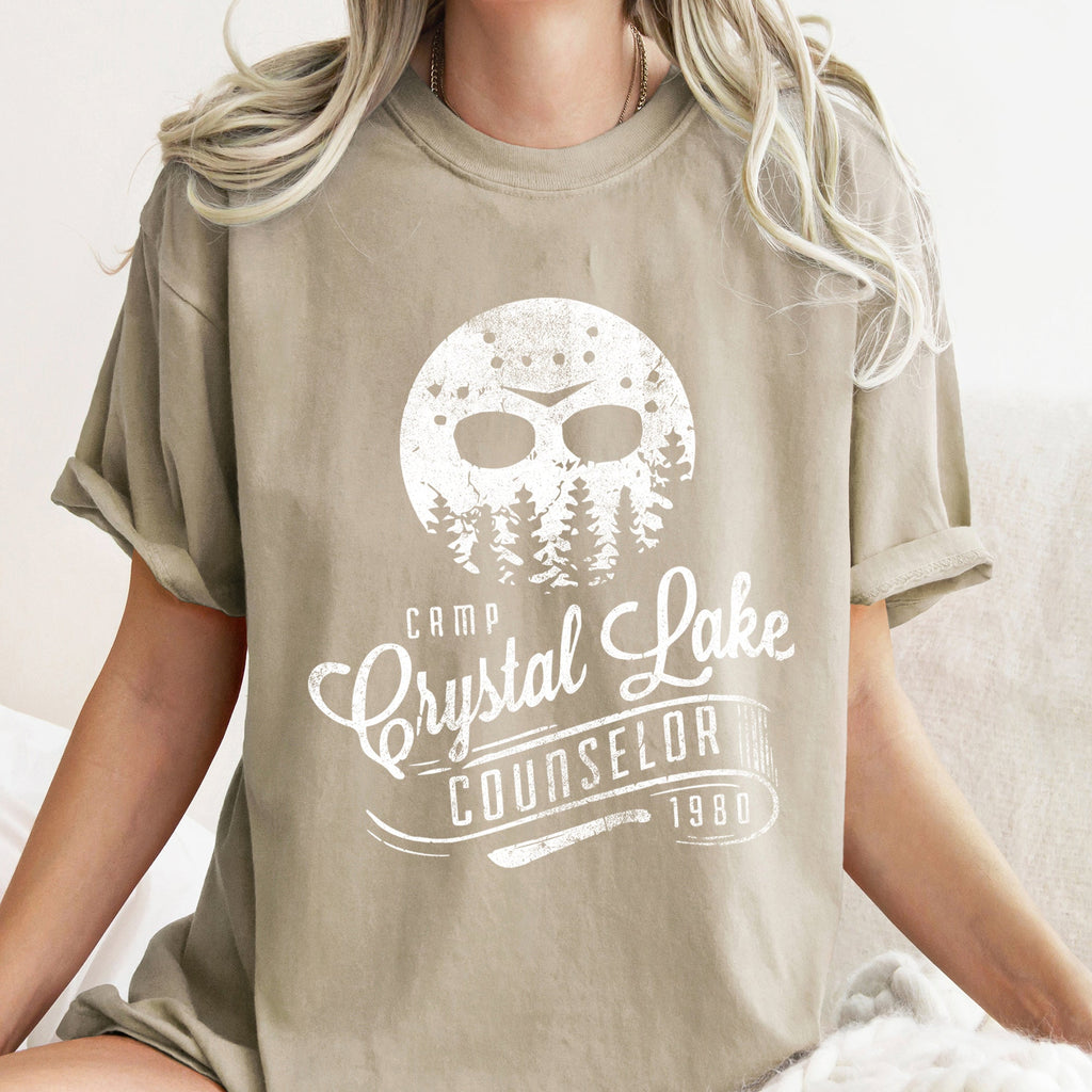 Camp Crystal Lake Counselor Retro Halloween Vintage Limited Edition Comfort Colors Tee