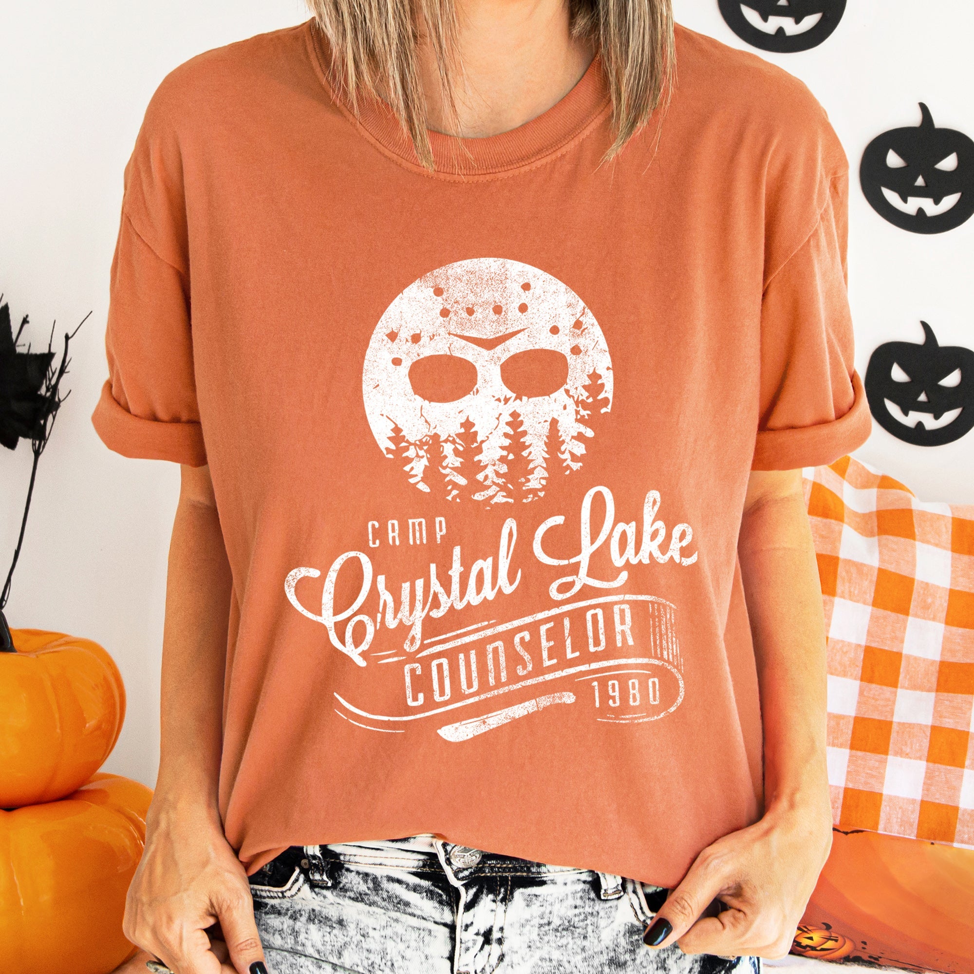 Camp Crystal Lake Counselor Retro Halloween Vintage Limited Edition Comfort Colors Tee