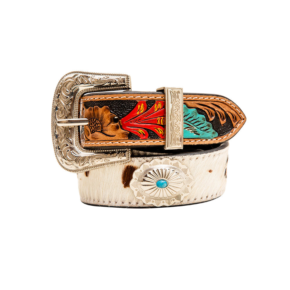 Cummerband Hand - Tooled Concho Women's Belt - PhishStones Products