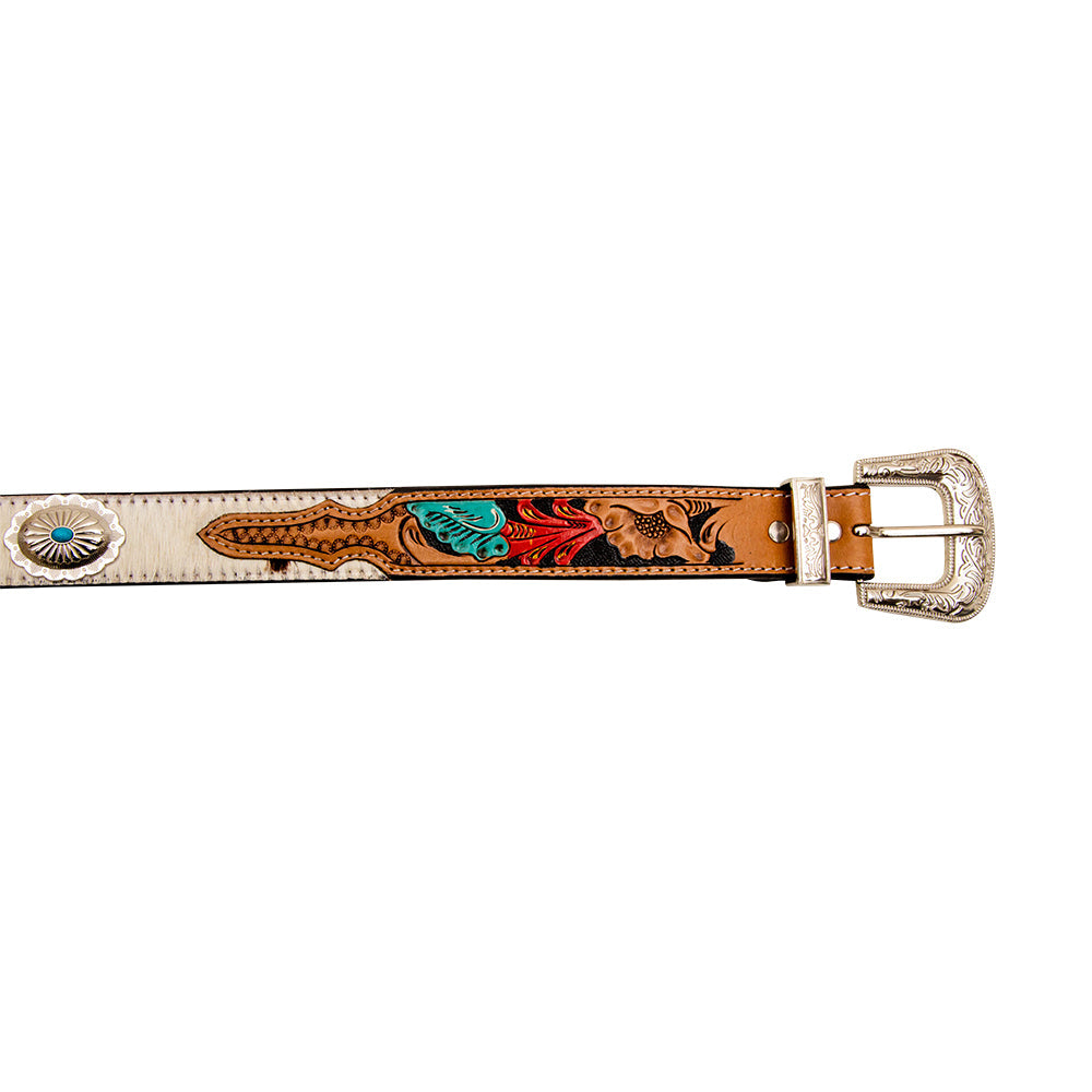 Cummerband Hand - Tooled Concho Women's Belt - PhishStones Products