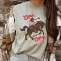 Cupid Aim For A Cowboy Valentine Western Country Vintage Western Art Comfort Colors Tee