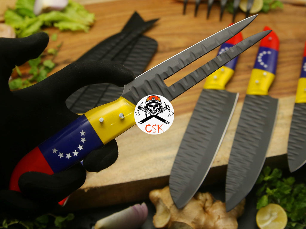 Custom Black Stainless Steel Chef Knives - PhishStones Products