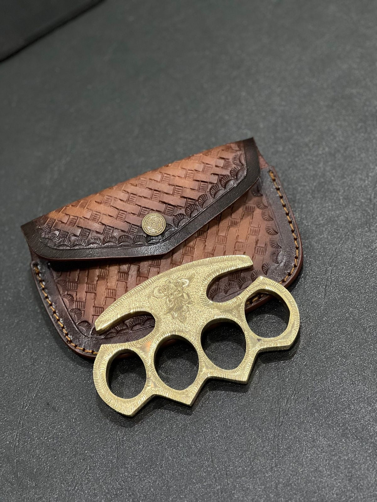 Custom engraved brass knuckle - PhishStones Products