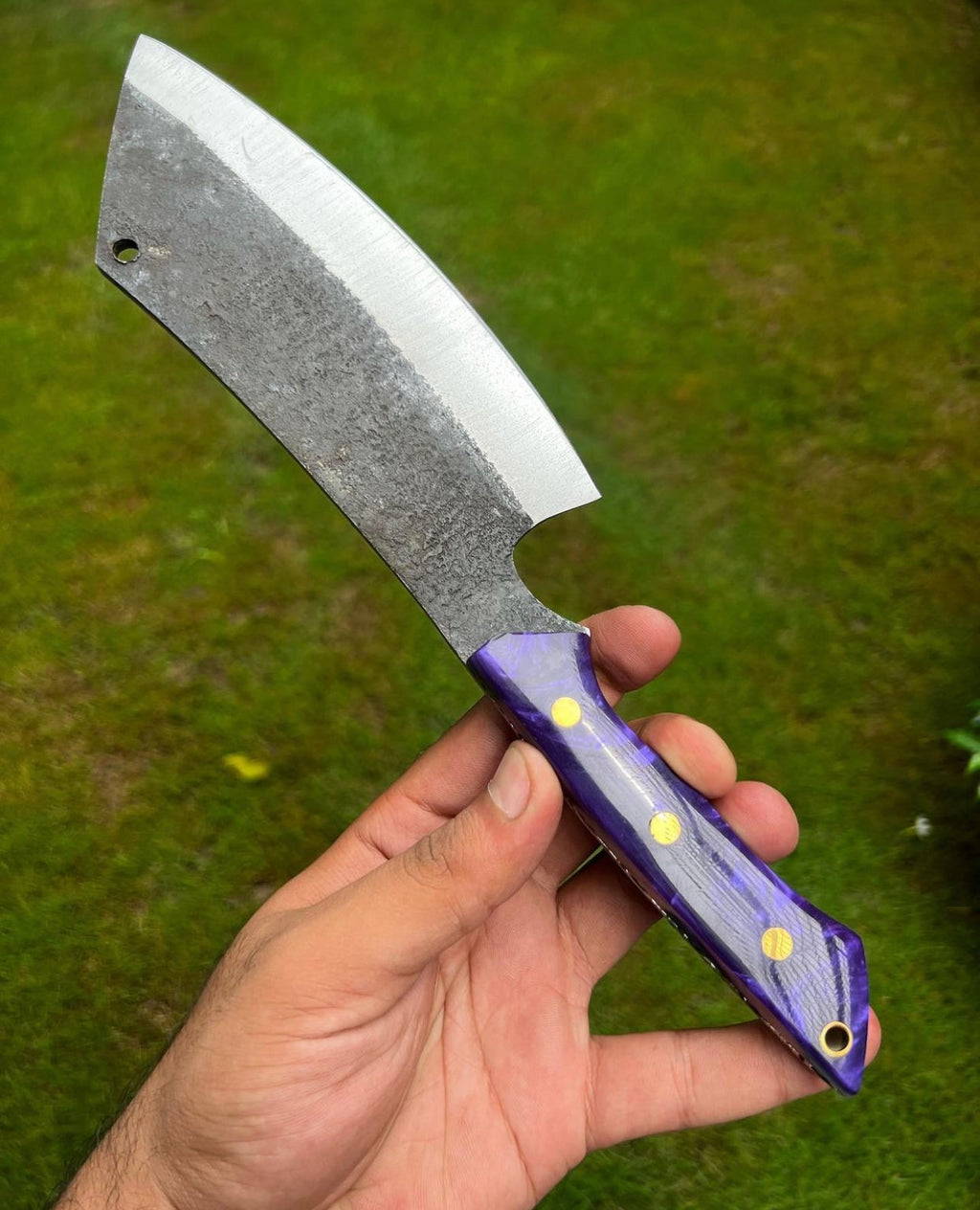Custom Hand Forged High Carbon steel Cleaver Knife - PhishStones Products