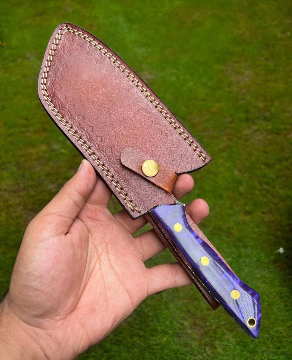Custom Hand Forged High Carbon steel Cleaver Knife - PhishStones Products