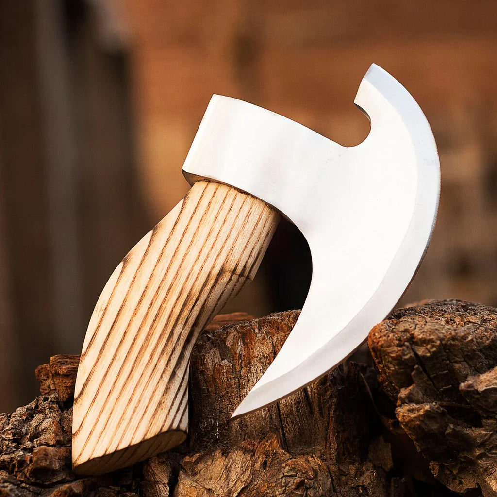 Custom hand forged pizza cutter X, Viking pizza cutter , Viking Bearded Camping cutter, Best Birthday & Anniversary Gift For Him - PhishStones Products