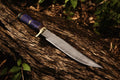 Custom Handmade Big Knife with Damascus Steel Blade - PhishStones Products