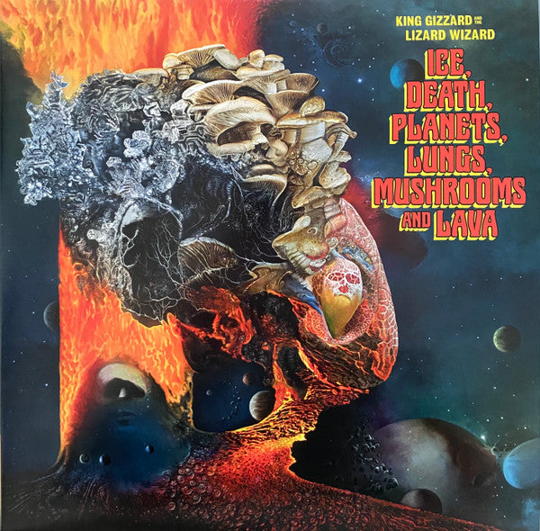 King Gizzard & The Lizard Wizard - Ice, Death, Planets, Lungs, Mushrooms & Lava (2LP/Recycled Black Wax Vinyl) & 12 Bar Bruise (Sea Foam Green LP Vinyl) & Nonagon Infinity (Alien Warp Drive Edition) (2LP/Coloured Vinyl)