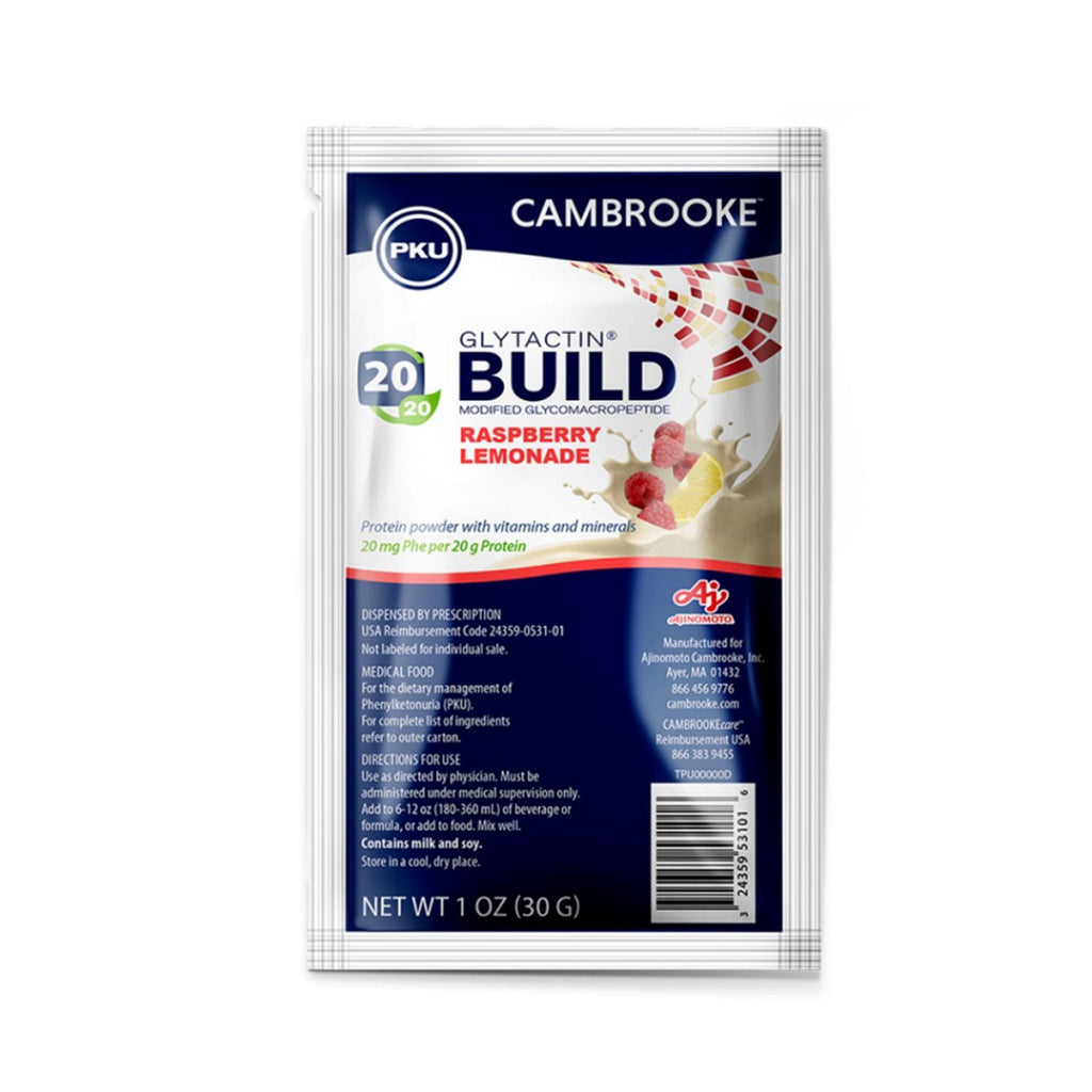 Glytactin® Build 20/20 GMP for the Dietary Management of PKU, Raspberry Lemonade 35312