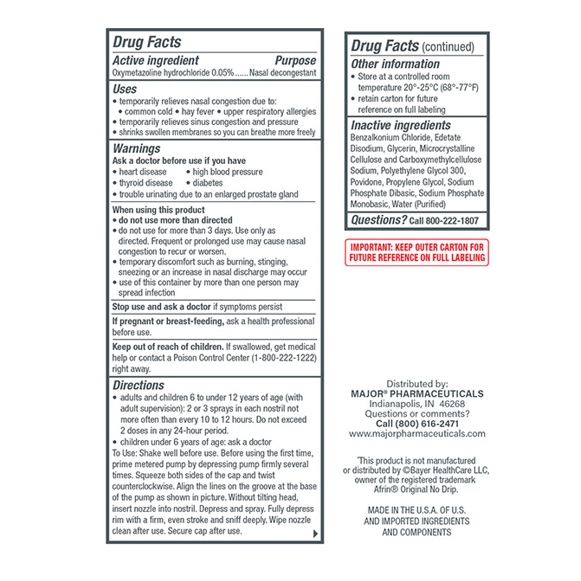 Sinus Relief 0.05% Strength Nasal Spray 30 mL 00904742730