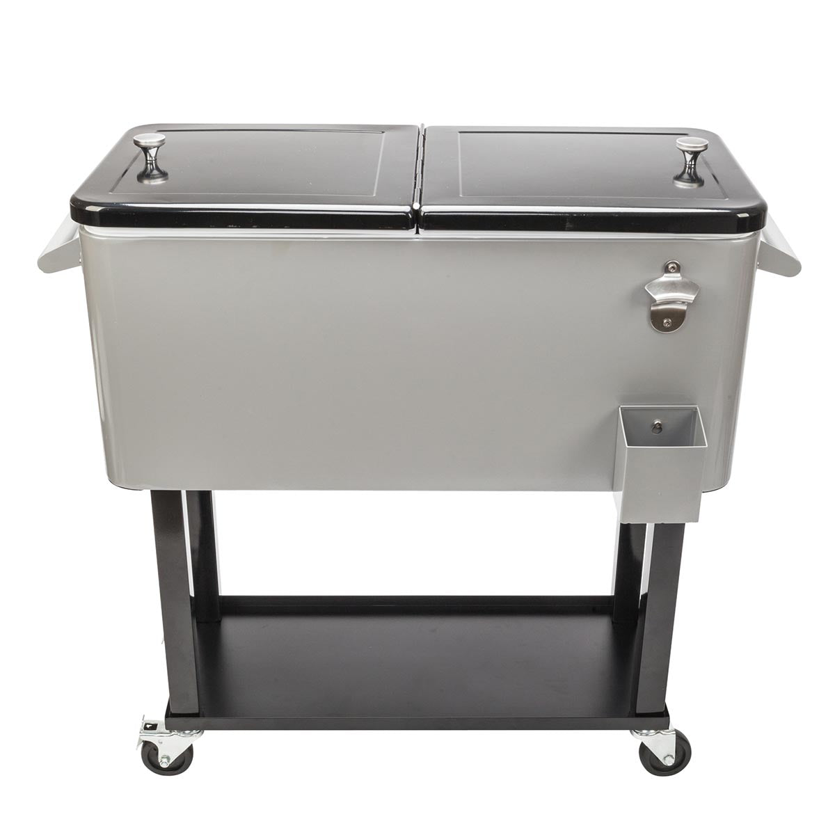 Yescom 80QT Beverage Cooler Cart on Wheels Drinks Storage
