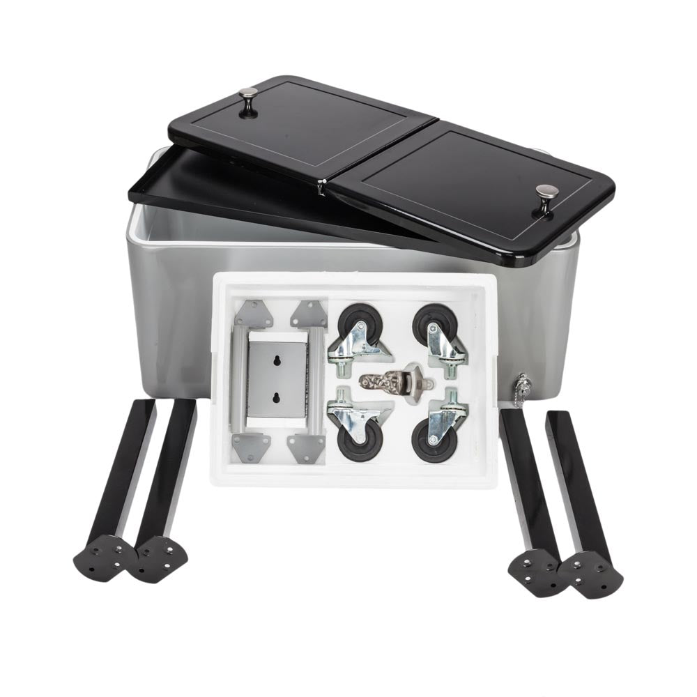 Yescom 80QT Beverage Cooler Cart on Wheels Drinks Storage
