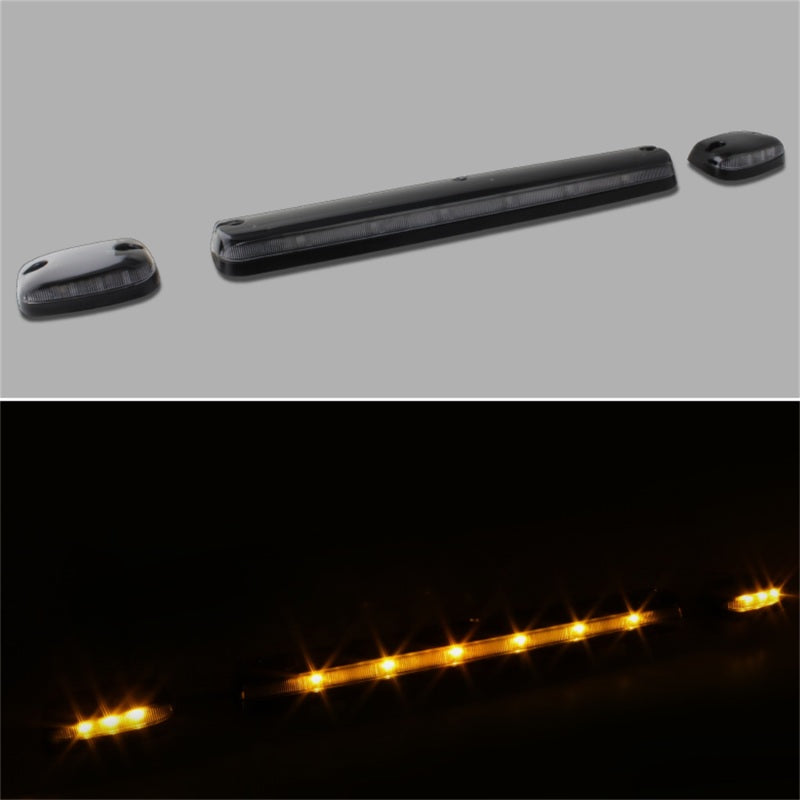 SPYDER Xtune Chevy Silverado 07-13 Amber LED Cab Roof Lights Clear ACC-LED-CS07-CR-C 9924606