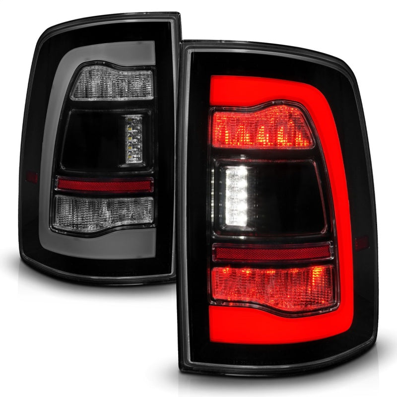 ANZO 09-18 Dodge Ram 1500 Sequential LED Taillights Smoke Black 311470