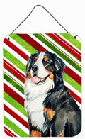Bernese Mountain Dog Candy Cane Holiday Christmas Wall or Door Hanging Prints Aluminum Metal Sign Kitchen Wall Bar Bathroom Plaque Home Decor Front Door Plaque, 12x16, Multicolor