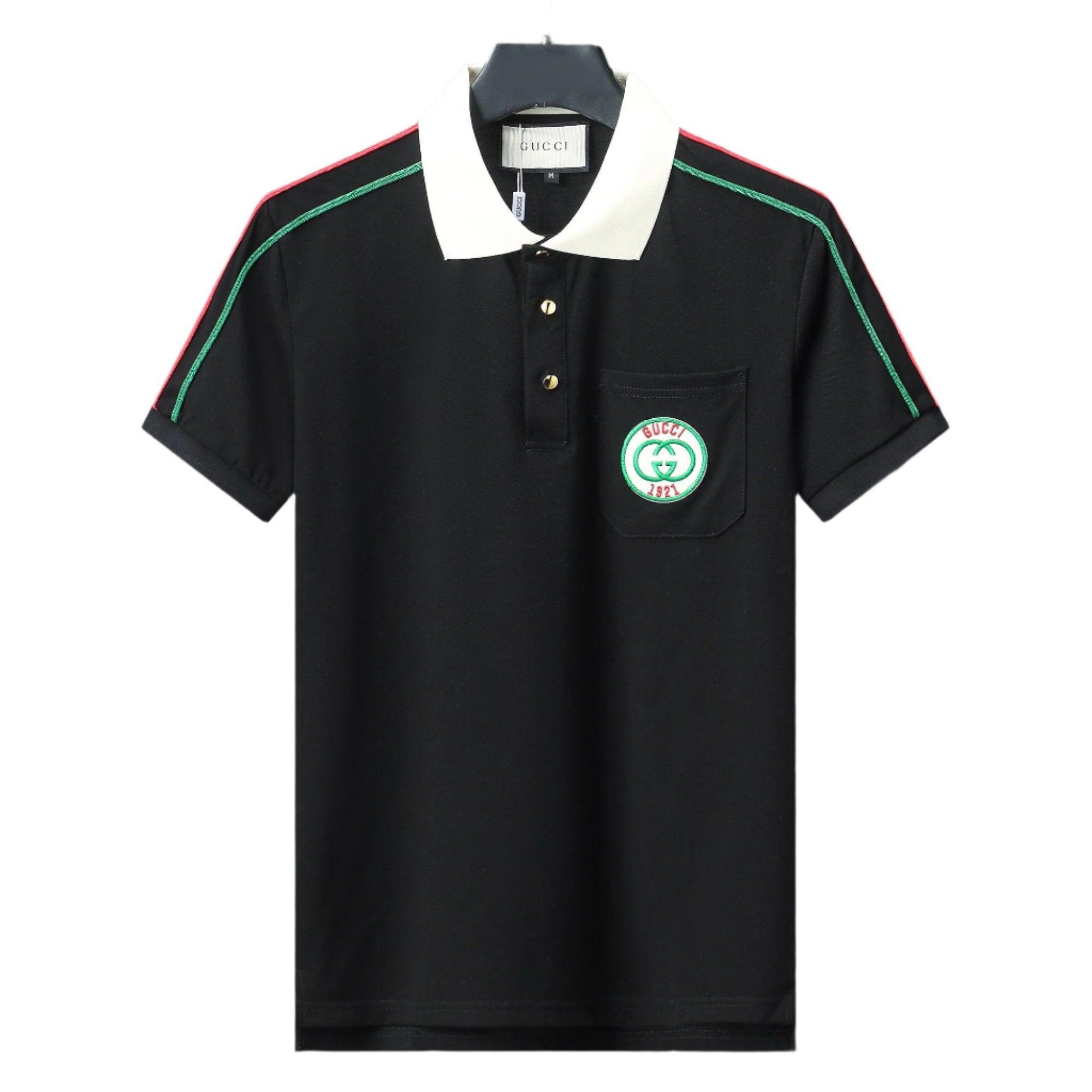 Gucci Black T-shirt with a collar