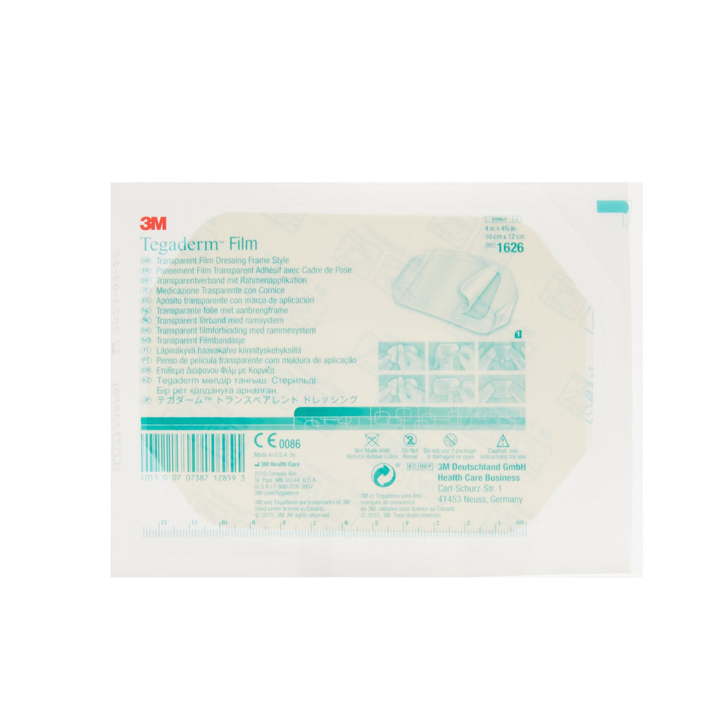 3M™ Tegaderm Transparent Film Dressing, 4 x 4-3/4 Inch 1626