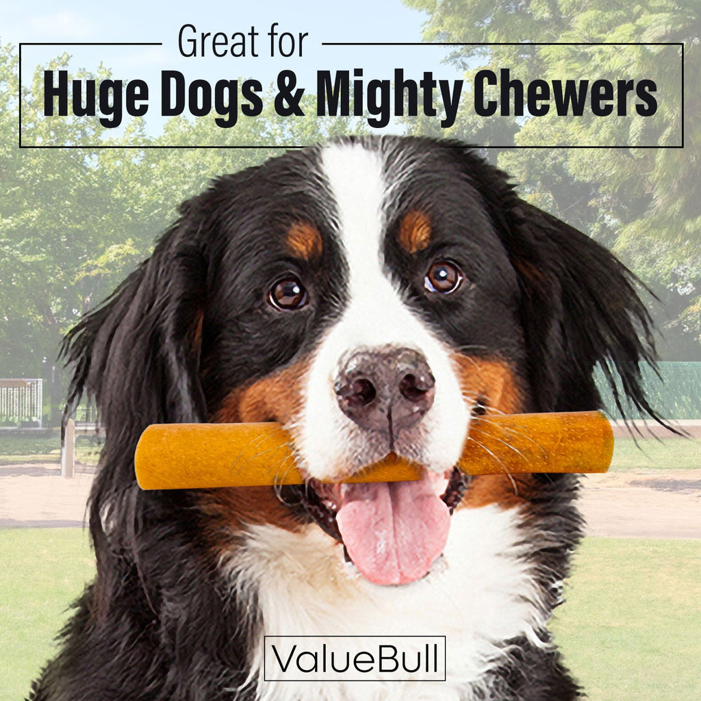 ValueBull Buffalo Collagen Sticks, 6 Inch Super Jumbo Chews, 50 Count