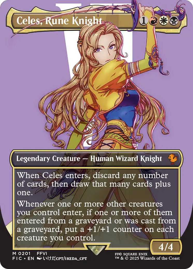 Celes, Rune Knight (FIC-201) - Commander: FINAL FANTASY (Borderless)
