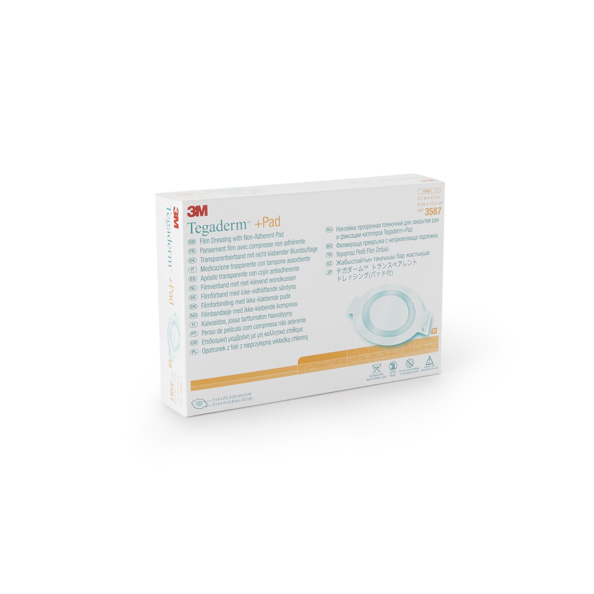 3M™ Tegaderm™ Transparent Film Dressing with Pad, 3½ x 4 Inch 3587