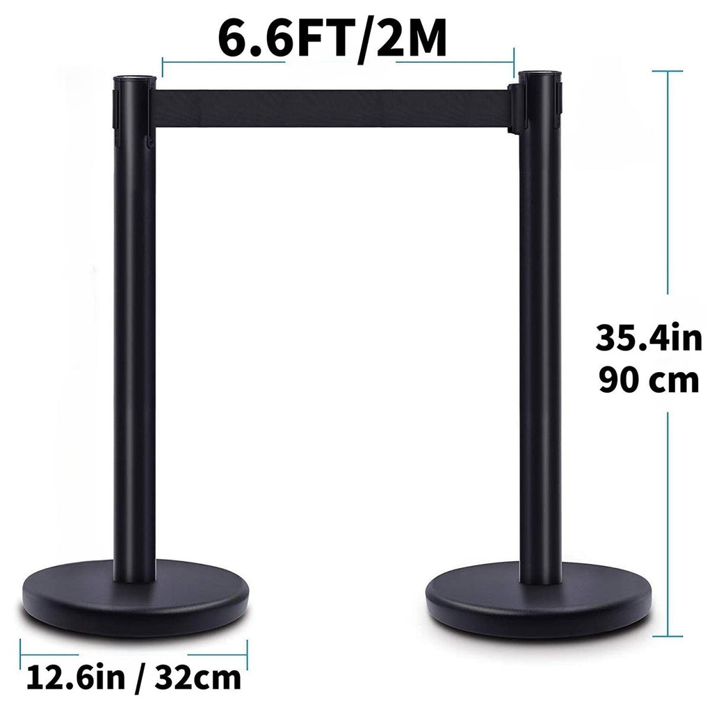 Yescom 6pcs Crowd Control Stanchions with 6.5ft Retractable Belt