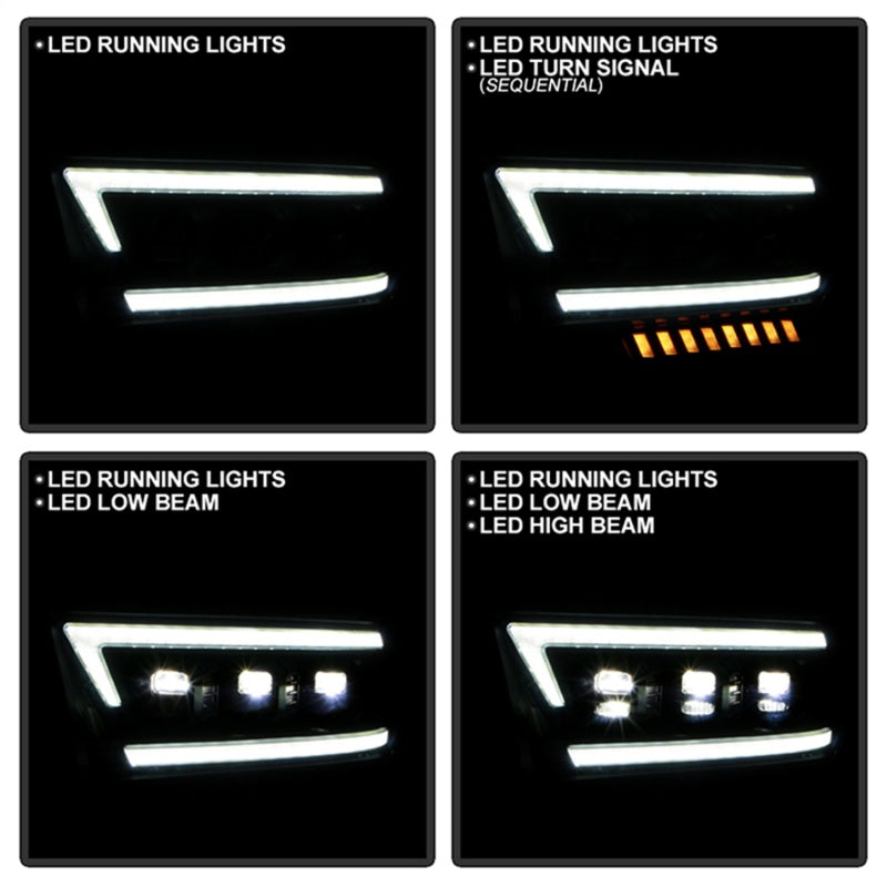 SPYDER 19-22 Dodge Ram 2500/3500 (Halogen Model Only) Proj. Headlights (PRO-YD-DR19HDHALAP-SEQ-BK) 5088604