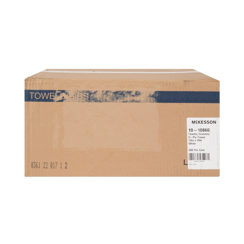McKesson Nonsterile White Procedure Towels, 13 x 18 Inch 18-10860