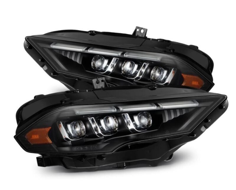 AlphaRex 18-20 Ford Mustang NOVA LED Proj Headlights Black w/Activ Light/Seq Signal/Switch DRL 880264 *Discontinued