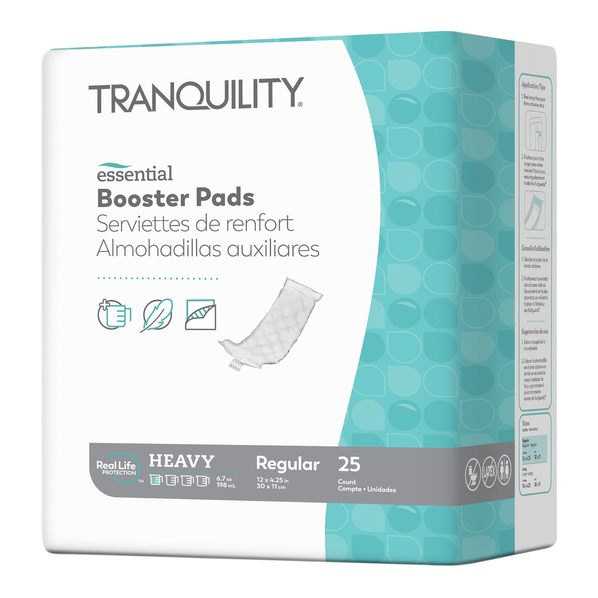 Select® Added Absorbency Incontinence Booster Pad, 4¼ x 12 Inch 2760